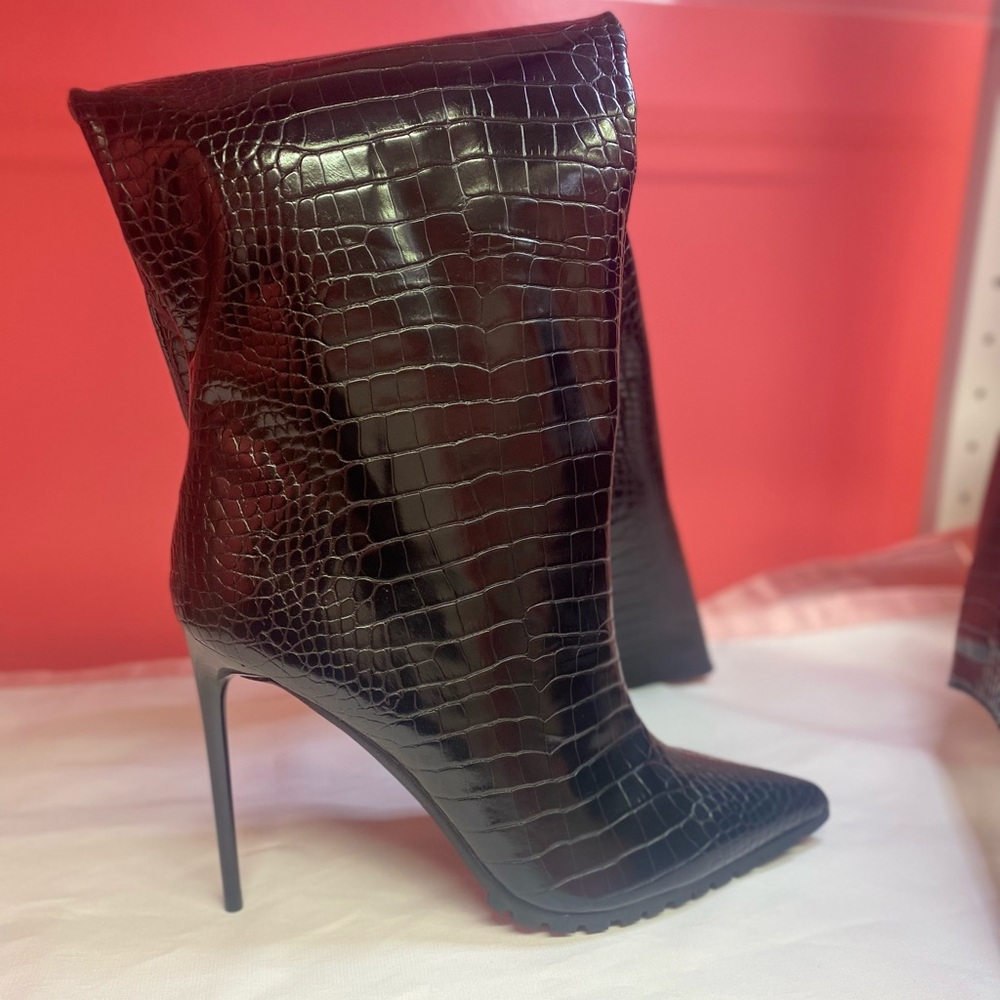 Black croc 🐊 print set